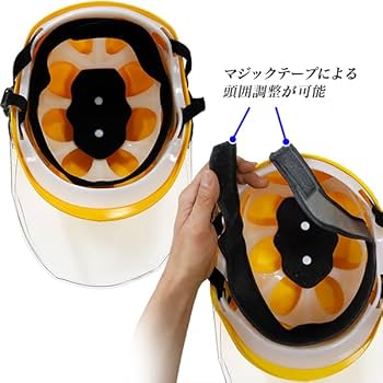 Amazon.co.jp: シールド付ヘルメット フェイスガード付 作業用